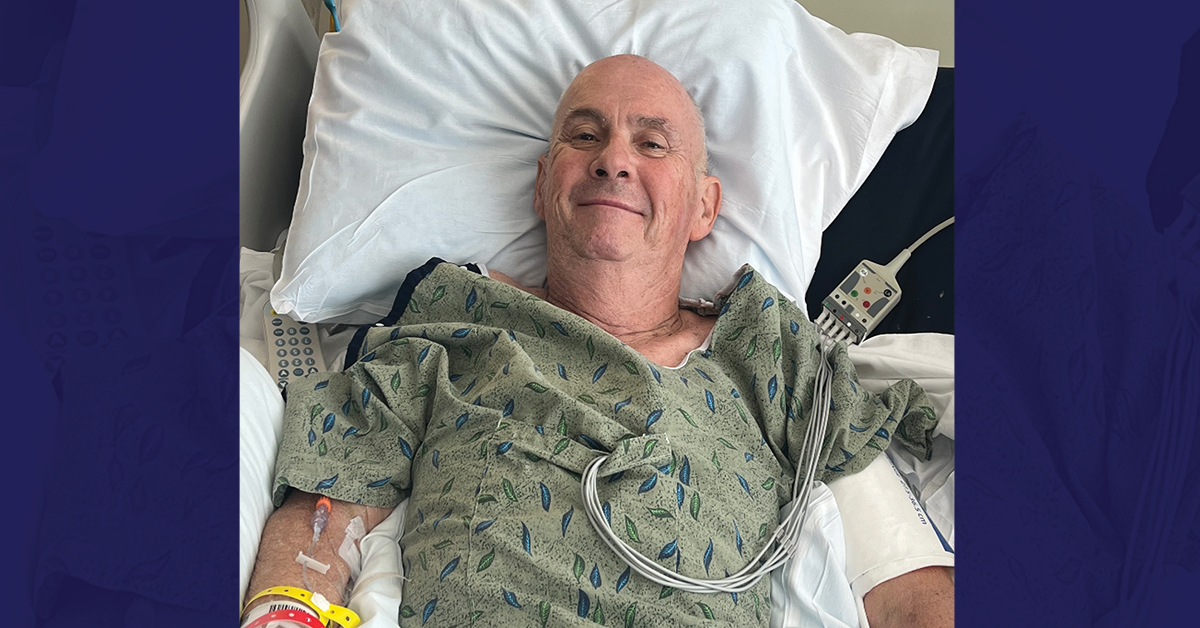 Cornerstone Specialty Hospitals Little Rock patient Bobby smiles for the camera while sharing his story of successful recovery